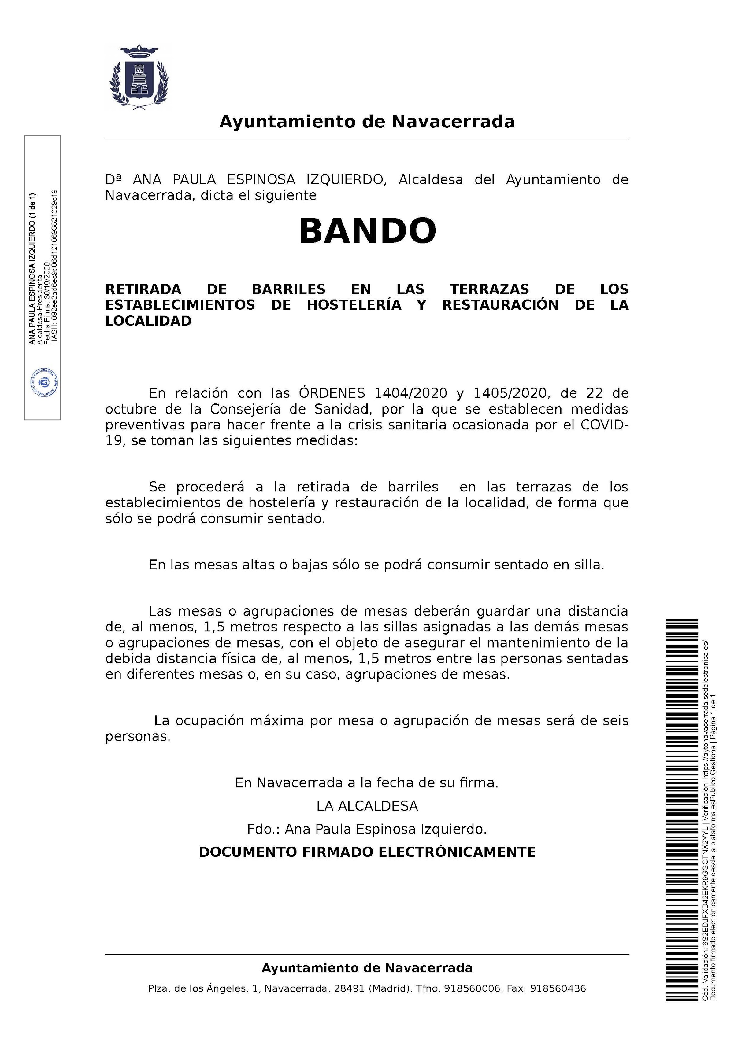 bando de la alcaldesa