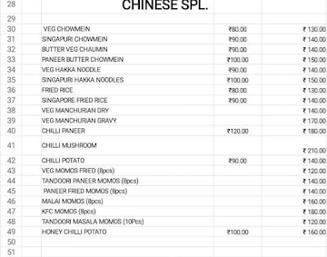 Food Station menu 