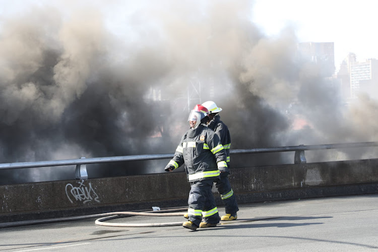 Underground cables that supply electricity around Braamfontein and surrounding areas are on fire