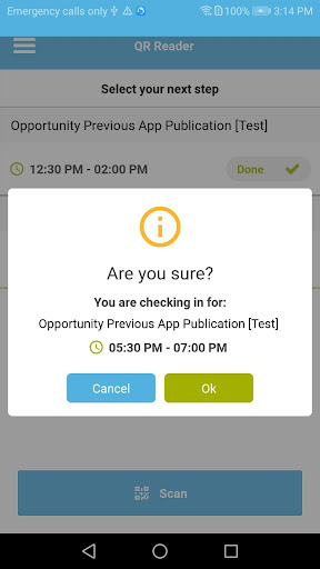 HandsOn Connect Quick Check-In