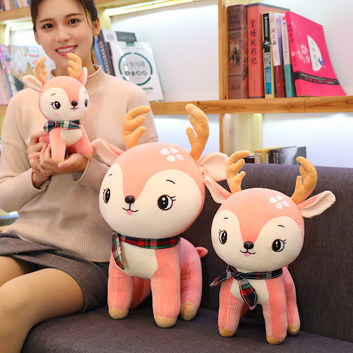 Title 4, Creative Sika Deer Plush Toy Giraffe Doll Soft ...