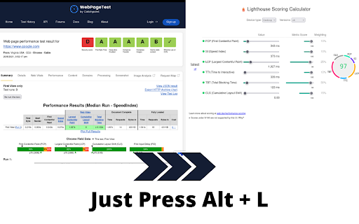 WPT Lighthouse Calc