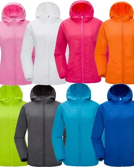 Camping Rain Jacket Men Women Waterproof Sun Protection C... - 0