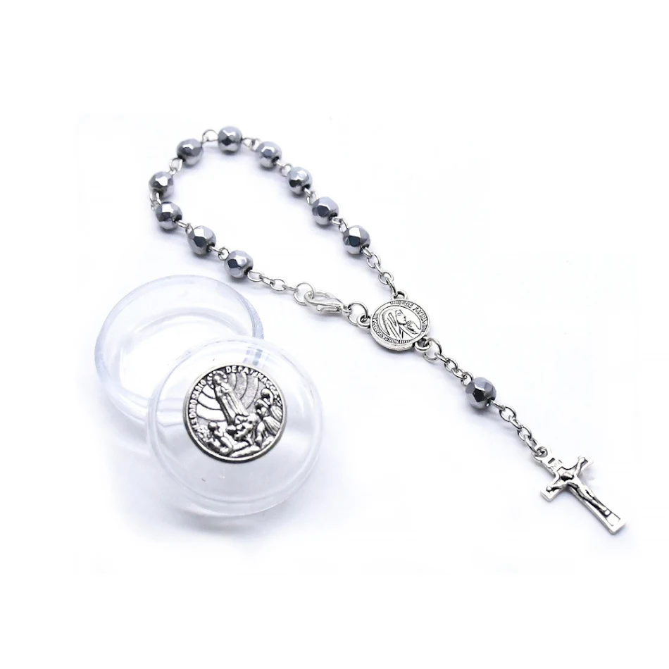 Crystal Rozenkrans Armband Cadeau Kruis Armband, Gebed en Geloof, Elegant Design, Perfect Religeus Geschenk, Gezegende Sieraden, Spiritueel Accessoire
