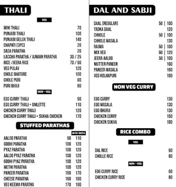 Pritam menu 