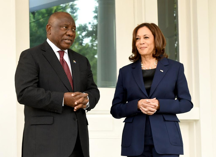 President Cyril Ramaphosa held a breakfast meeting with US vice president Kamala Harris at her official residence in Washington DC.