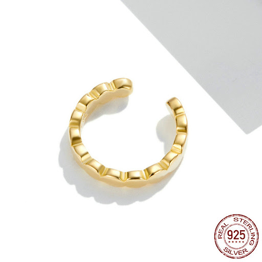 Title 2, Gold-plated Simple Ear Clip Single Fashion S925...