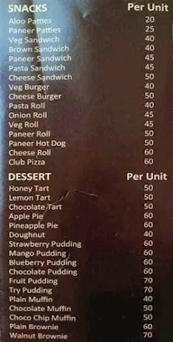 Brown Bakers menu 1