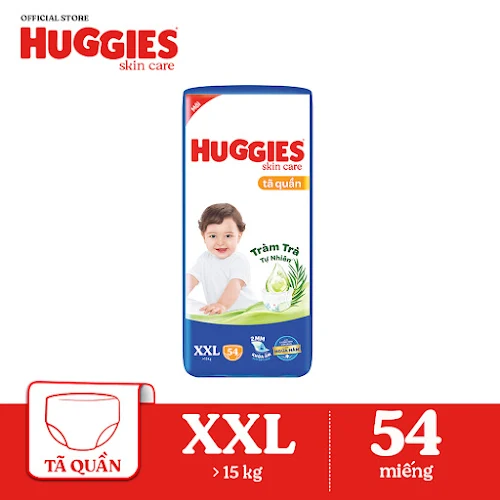 Tã quần Huggies Skincare Tràm Trà Tự Nhiên XXL54 miếng (XXL)