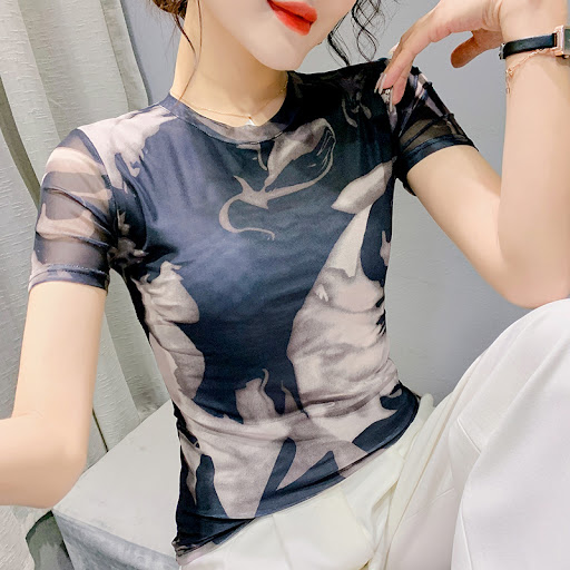 Title 5, Womens Fashion Screen Printing Round Neck Shor...