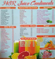 HSR Juice & Chats menu 1