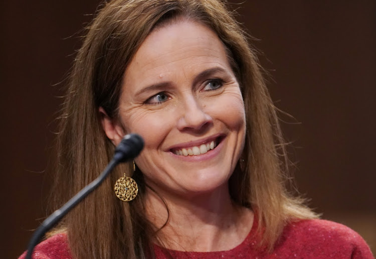 U.S. Supreme Court nominee Judge Amy Coney Barrett appears on the second day of her confirmation hearing before the Senate Judiciary Committee on Capitol Hill in Washington, D.C, October 13, 2020.