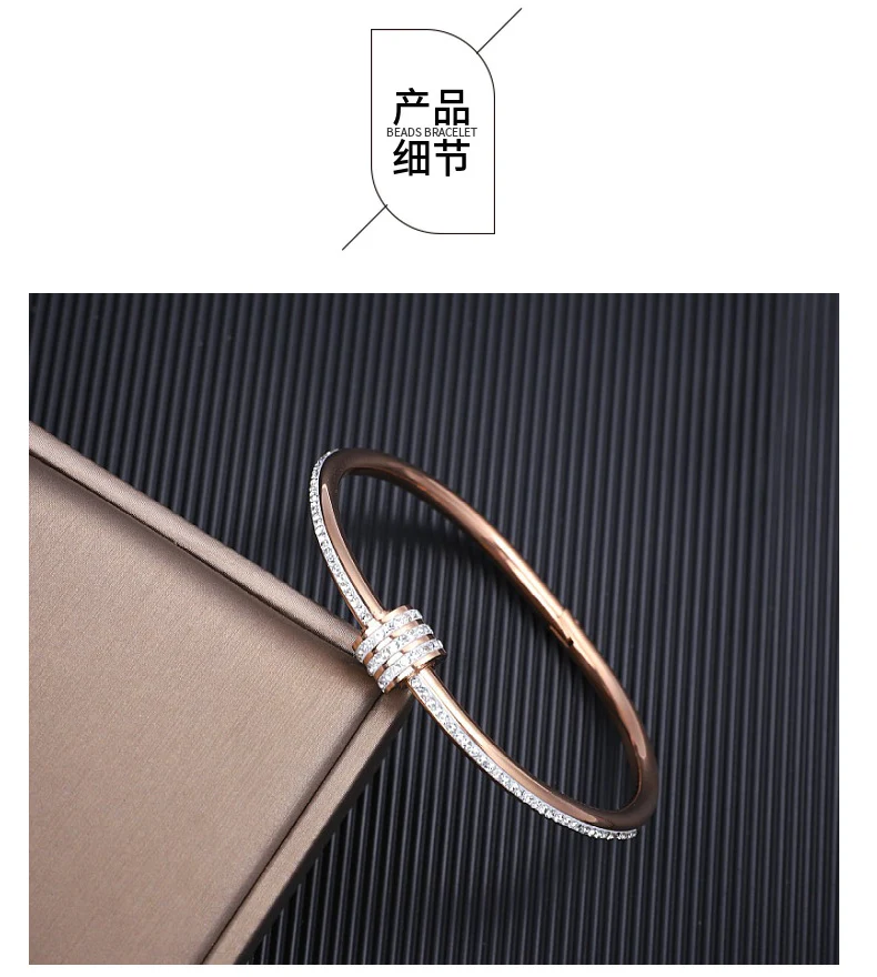Title 1, Kleine taille ring van titanium staal, rosé gou...
