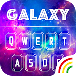 Cover Image of डाउनलोड Rainbow Keyboard Galaxy Theme 1.4.0 APK