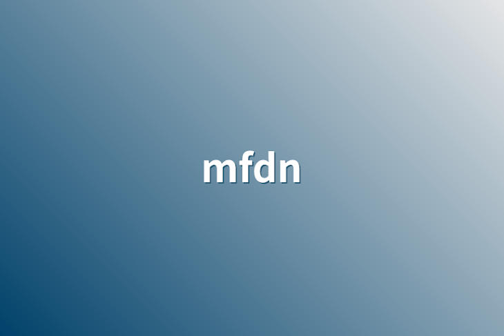 「mfdn」のメインビジュアル