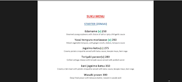 Suku Japanese And Thai Restaurant menu 