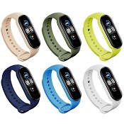 Dây Đeo Cao Su Mi Band 5, Miband 6 Chính Hãng - Dây Đeo Cao Su Thay Thế Mi Band 6, Miband 5 Mi Smart Band 6 Dây Đeo Thay Thế Chất Liệu Silicon Màu Trơn Cho Xiaomi Mi Band 5 Band5 Strap