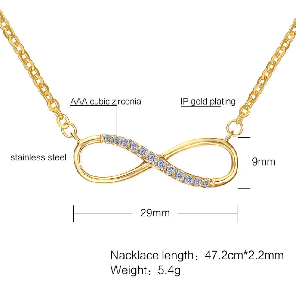 Title 2, RVS zirkonia ketting voor dames, stijlvol en du...
