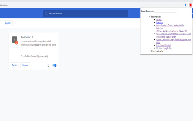 I Bookmarks chrome extension
