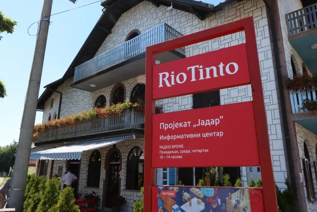 Rio Tinto odbacuje tvrdnje o projektu 'Jadar', poziva na dijalog na osnovu činjenica