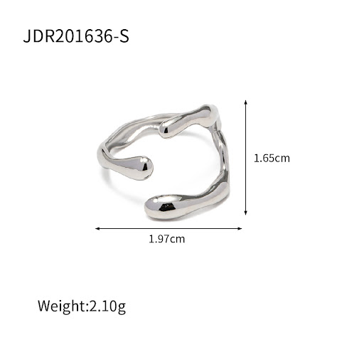 Title 1, 18K Stainless Steel Womens Geometric Wrong Edg...