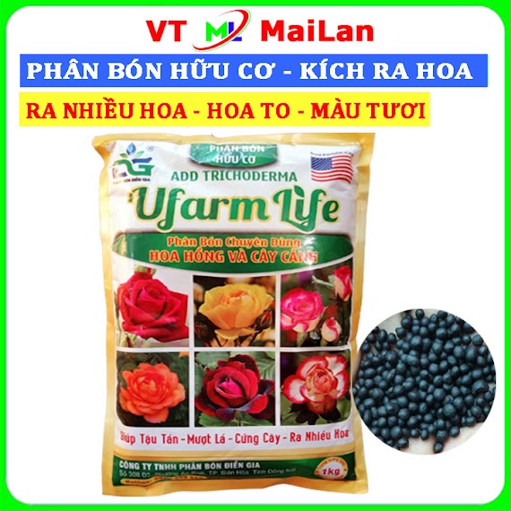 Phân Bón Hữu Cơ Ufarm Life, Kích Ra Hoa Mai Vàng, Hoa Hồng, Hoa Giấy, Cây Cảnh (Gói 100G)