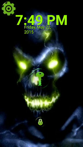 Lock Screen - Glowing Skull