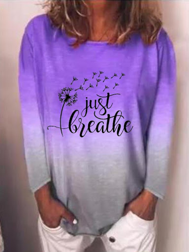 Title 8, Vrouwen V-hals print losse lange mouw T-shirt, ...