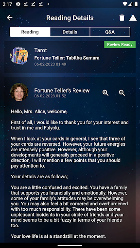 Screenshot Fal Yolu: Tarot Fortune Teller