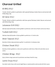 Barkaas Arabic Restaurant menu 3