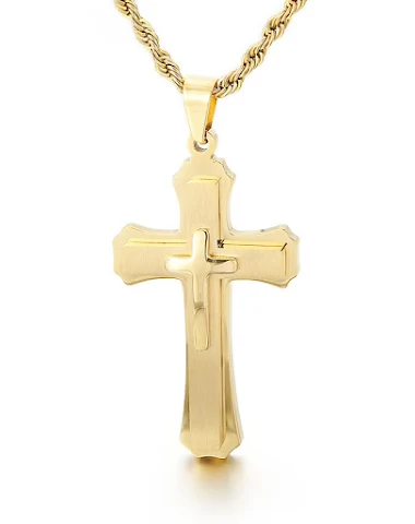 Collier avec pendentif croix créati - 3