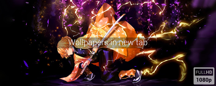 Zenitsu Agatsuma Demon Slayer New Tab marquee promo image