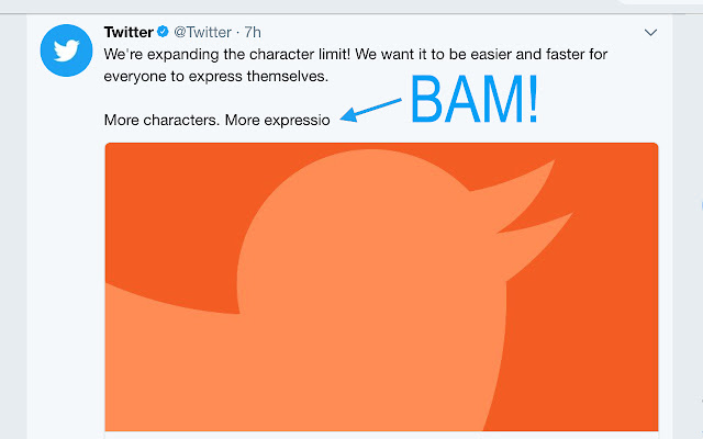 140 Characters Only chrome extension