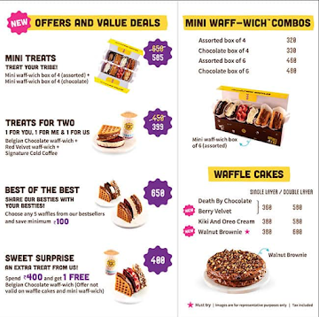 The Belgian Waffle Co. menu 