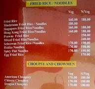 Viceroy's Sarathi menu 1