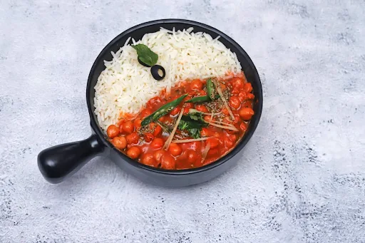 Amritsari Chole With Steamed Rice [500 Grams, Serves 1]