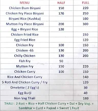 Hyderabadi Biriyani menu 3