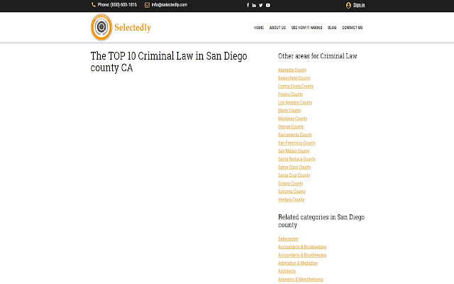 San Diego Criminal Lawyers chrome extension