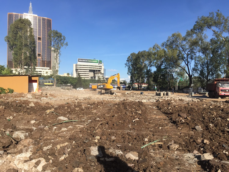 Ongoing works at the Green Park terminus along Uhuru Highway on January 24, 2021