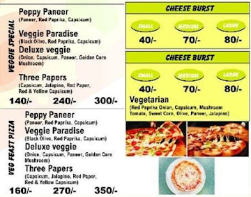 Italian Oven Pizza menu 