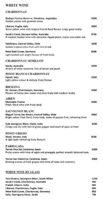 Belgian Beer Cafe menu 