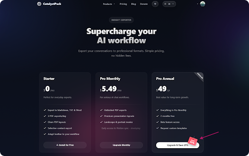 AI Exporter: ChatGPT, Claude, Gemini & DeepSeek to PDF, Markdown & Notion screenshot 6