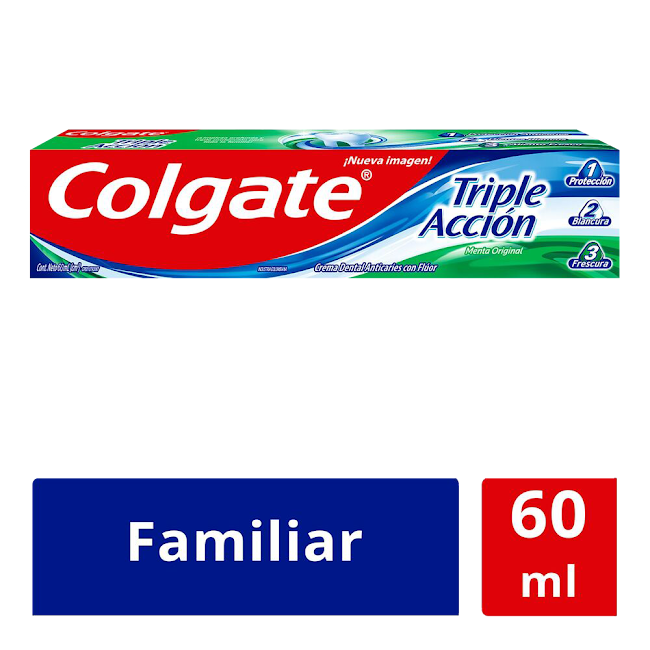 Crema Dental Colgate Triple Acción Menta Original x 60 ml  