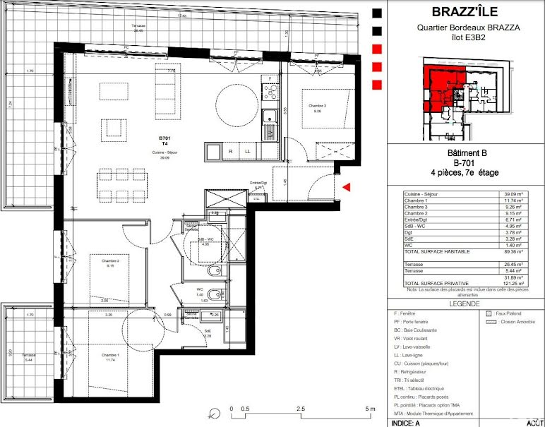 Vente appartement 4 pièces 89 m² à Bordeaux (33000), 424 000 €