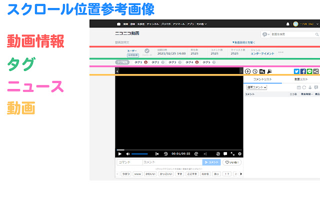 ニコニコ動画 自動スクロール