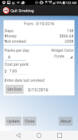 Quit Smoking Incentive Screenshot