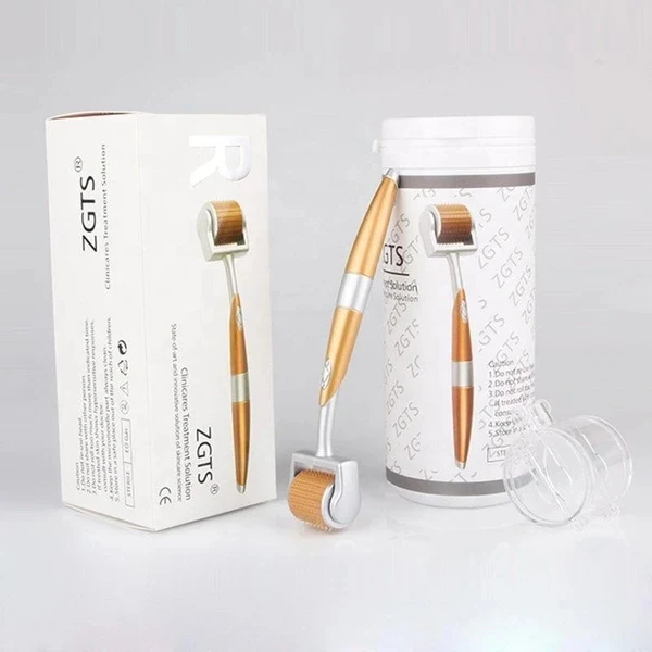 Titanium Derma Roller voor een jeugdige huid. Stimuleert collageen, vermindert rimpels, littekens en striae. Voor gezicht en lichaam.