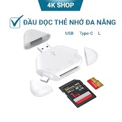 Đầu Đọc Thẻ Nhớ Đa Năng Cho Điện Thoại Laptop Cổng Type C Usb 3.0 Ip