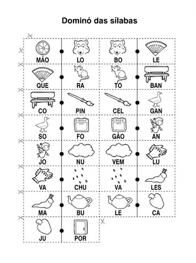 Dominó das Sílabas - Atividades Educativas