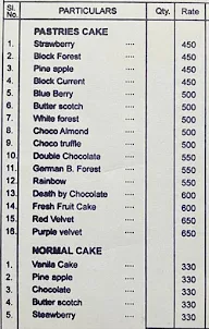 Hasanamba Iyengar Cake Mane menu 1